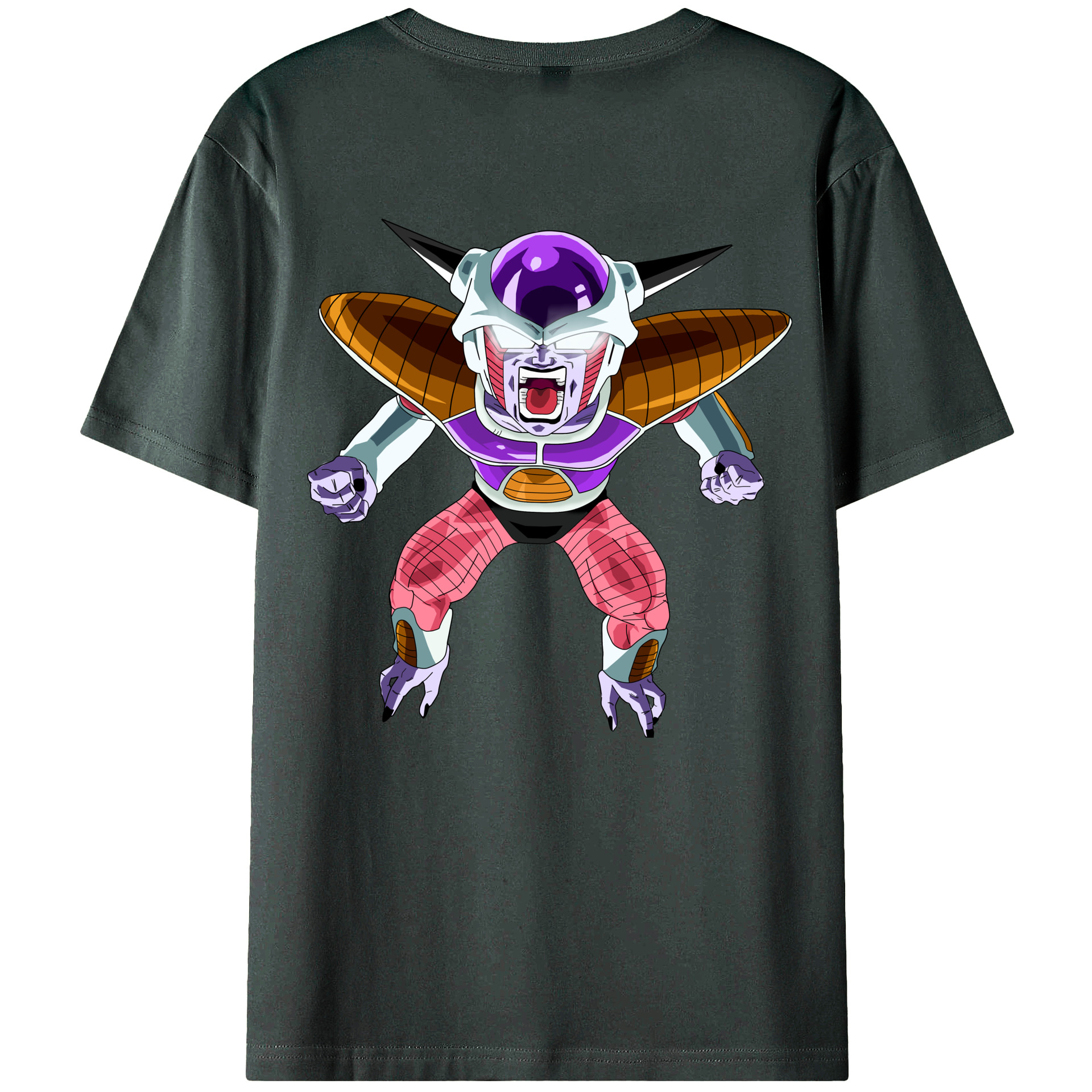 （画像用） ドラゴンボール フリーザ DRAGON BALL Frieza 綿100％ メンズ半袖Tシャツ（バックプリント） 通気性